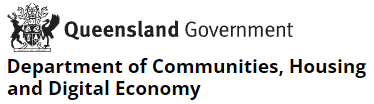 Queensland Community Housing and Digitial Economy Logo
